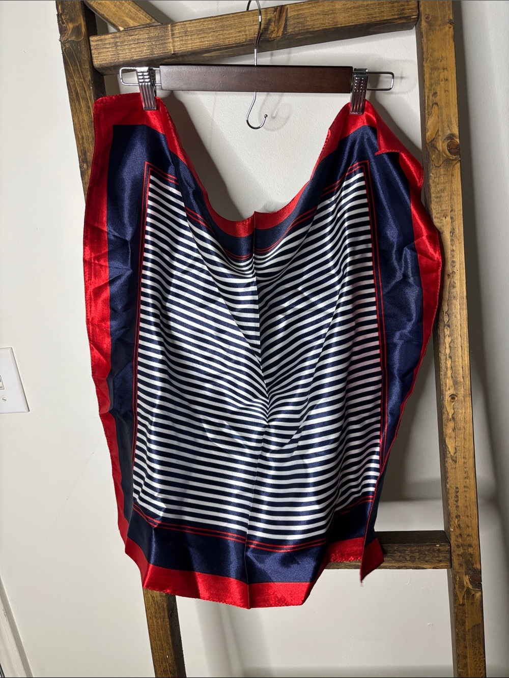 Girls' Navy & Red Striped Swim Skirt - Kids Bottoms